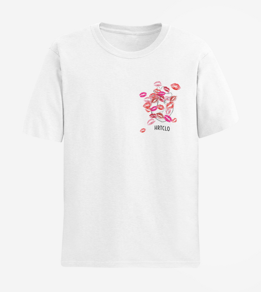 Heart Kiss T-Shirt - White